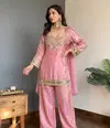 Butterfly 001 Chinon Silk Mirrior Embroidery Readymade Suits
